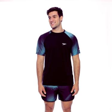 Imagem de Camiseta Optical Speedo - PRETO ACQUA BLUE-Masculino