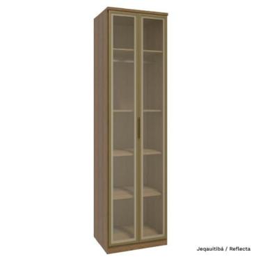 Imagem de Guarda Roupa Modulado 02 Porta Vidro 234cm com Prateleira Setiba - Móv