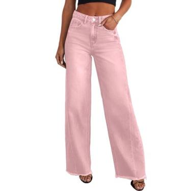 Imagem de Calça PRETTYGARDEN 2025 Pantalona Cintura Alta Rosa 6