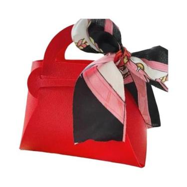 Imagem de Bolsas De Presente De Couro Rosa 10PCS Mini Bolsa De Casamento Com Fit