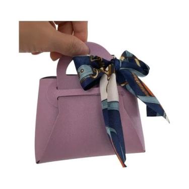 Imagem de Bolsas De Presente De Couro Rosa 10PCS Mini Bolsa De Casamento Com Fit