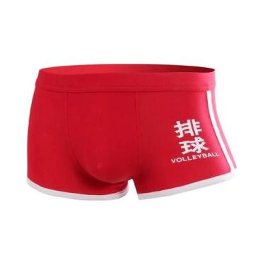 Imagem de Cuecas Boxer Masculinas De Algodão Respiráveis Com Suporte Para Escrot