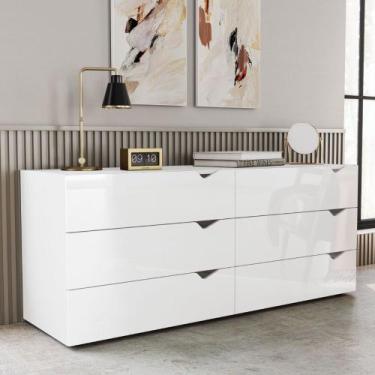 Imagem de Cômoda 6 Gavetas Porto Politorno, Branco