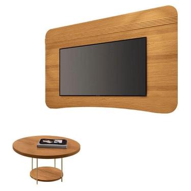 Imagem de Painel Suspenso Armony Cinamomo Com Mesa De Centro Sky Cinamomo - Hb Móveis