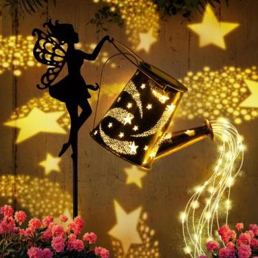 Imagem de Lanterna solar em Boboli Fairy Watering Can Garden Decor - inBoboli