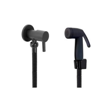 Imagem de Ducha Higiênica Preto Para Banheiro Completo Ducha Lavabo Salão Lavand