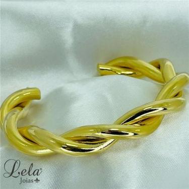 Imagem de Bracelete fio duplo torcido folheado em ouro 18k - LELA JOIAS