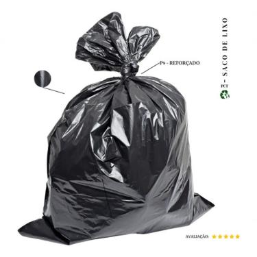 Imagem de Saco de Lixo P9 100L Super Reforçado Plástico para Cozinha Pacote com 20 Unidades Higipack