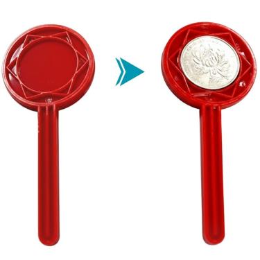 Imagem de Truque de Mágica Pá Mágica de Moeda Coin Paddle Plástico com Instruções para Close-up
