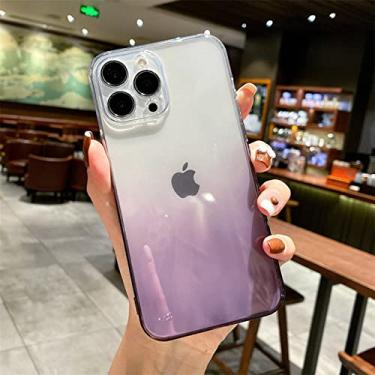 Imagem de Capa gradiente transparente para iPhone 11 12 13 Mini Pro Max 6 S 7 8 Plus SE2020 XS X XR Capa de silicone macia fina e transparente, BR, para iPhone 7Plus