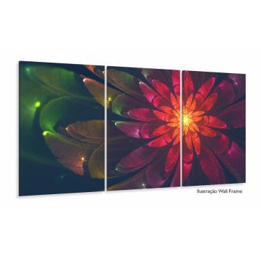 Imagem de Quadro decorativo Flor Abstrato Simétrica Para Sala Quarto