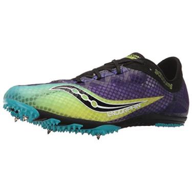 Imagem de Saucony Tênis de corrida masculino Endorphin Track Spike, Roxo/Citron/Preto, 12.5