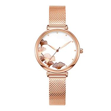 Imagem de Relógio Pulseira de Aço Feminino - relógio feminino Quartzo analógico de quartzo de aço inoxidável de ouro rosa à prova d'água relógios de pulso mulher