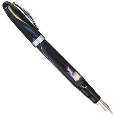 Imagem de Noodler's Caneta-tinteiro Ahab Flex Nib – Marfim Escura Branco e Preto, Ponta Fina 15028