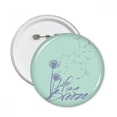 Imagem de Ilustração de flores de dente-de-leão de plantas alfinetes redondos botão emblema decoração acessório 5 peças