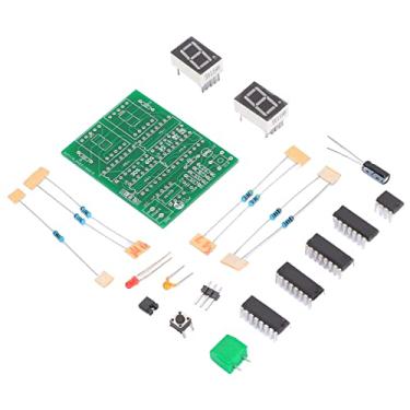 Imagem de Eletrônicos de prática de solda, cronômetro simples layout de circuito razoável 30-60s kit de módulo de contador teclas de toque display LED brinquedos digitais para soldagem