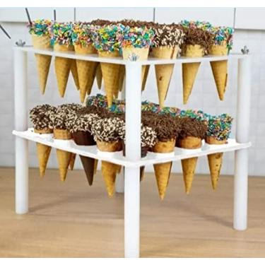 Imagem de 2 Suportes P/Cone Trufado, Temaki, Casquinhas 40 Cavidades