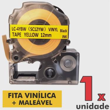 Imagem de Fita Vinil LC-4YBWV p/ Rotulador epson Lw 12mm Amarela