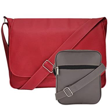 Imagem de Kit Bolsa Pasta Carteiro Masculina Tiracolo E Shoulder Bag
