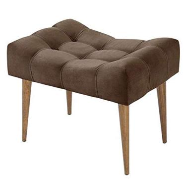 Imagem de Puff Banqueta Decorativa Para Sala E Quarto Requinte Suede Marrom - DL DECOR