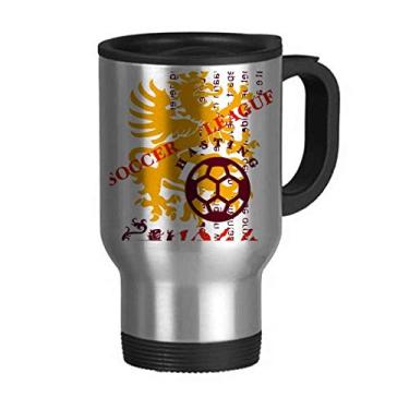 Imagem de Caneca de viagem da Liga de Futebol do Dragão da Idade Média em aço inoxidável copo de carro copo térmico