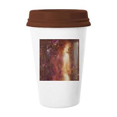 Imagem de Caneca de pintura a óleo XJJ Back Beauty Copo de cerâmica para copo de café