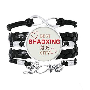 Imagem de OFFbb-USA River Town Shaoxing Icon Art Deco Presente Fashion Pulseira Amor Acessório de Couro Trançado Corda Pulseira Presente