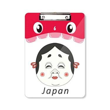 Imagem de Prancheta tradicional japonesa engraçada cabeça boca pasta arquivo placa de suporte A4