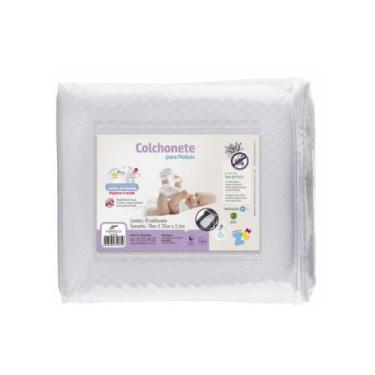 Imagem de Colchonete Infantil Para Moisés  Z4181 78X32cm Branco - Fibrasca