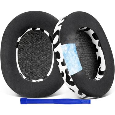 Imagem de SOULWIT Substituição de Almofadas de Gel Refrescante para Sony WH-1000XM5 (WH1000XM5) Auscultadores, Com Espuma de Isolamento de Ruído de Alta Densidade, Espessura Adicional - Leopardo da Neve