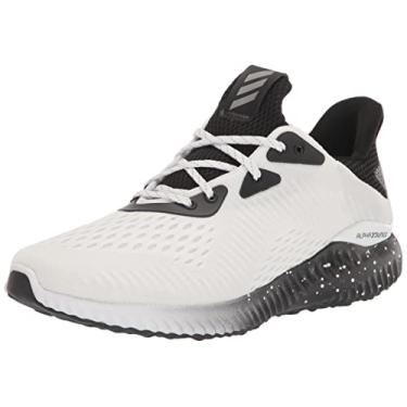 Imagem de adidas Tênis de corrida masculino Alphabounce Em M, Branco/ferro metálico/preto, 7.5
