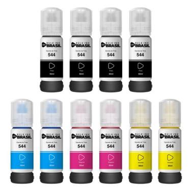 Imagem de Kit 10 Refil de Tinta Para T544 para impressora Ecotank Epson L3250 - 