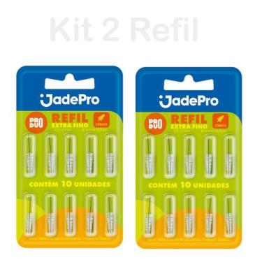 Imagem de kit 2 Cartela de Refil para Escova Interdental C/10 Unidades Jadefrog 