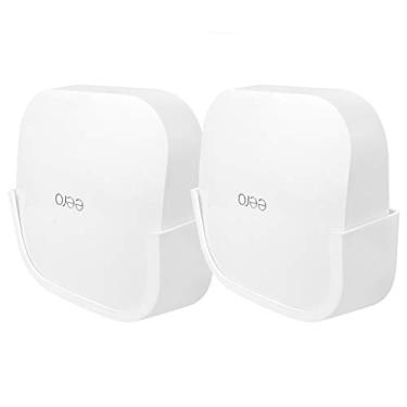 Imagem de Huafly Suporte de parede sem parafusos para Wi-Fi Eero Pro 6, suporte VHB, suporte adesivo forte, sem ferramentas, sem perfuração, sem furo (2 peças)