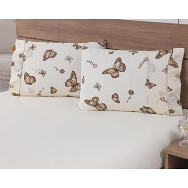 Imagem de Par de Fronhas Avulsas 80x60cm Percal 100% Algodão 180 Fios Estampada 
