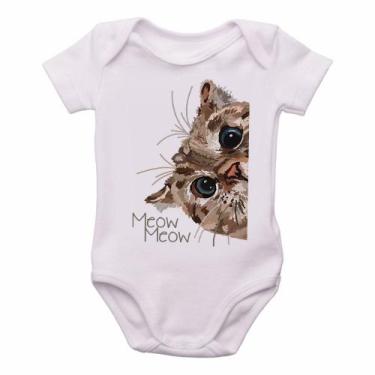 Imagem de body nenê criança roupa bebê Meow Gato  - Empório Dutra, P   ( 0-2 Mes