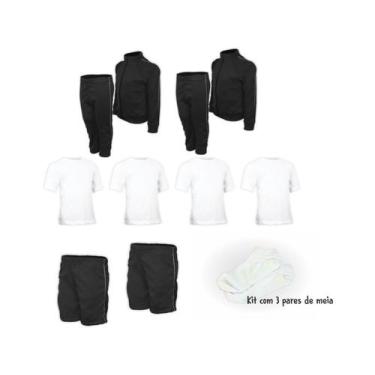 Imagem de Kit Juvenil Uniforme Escolar Cojunto Helanca Elanca Completo - Del Fra