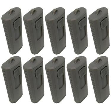 Imagem de 10 Carimbos Automaticos Pocket Stilo 20 - Sem Gravação, Cinza