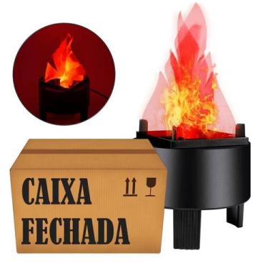 Imagem de Caixa Fechada 48 Unidades Chama Efeito Fogo Portátil Led Festa Junina 