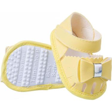 Imagem de Sandália Infantil Bebe Meninas Calçado Antiderrapante com Laço  - Meig