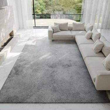 Imagem de Abstrato Cinza Claro Tapete Moderno Decoração de Casa de Luxo Tapetes Grande Área Sala de Estar Tapetes Confortáveis Fácil de Cuidar Quarto Tapete, YHT033,2,C,300x400CM