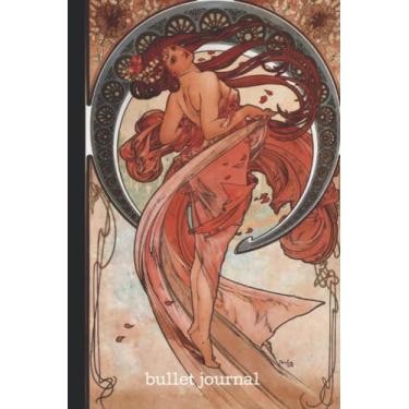 Imagem de Bullet Journal: Dotted grid year planner; Mucha art nouveau painting cover (104 pages, 6x9 inches)