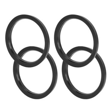 Imagem de TUCKBOLD Anéis centralizados no cubo da roda do carro Rodas duráveis Eixo central amortecedor Hubrings preto 4 peças OD 110,1 mm para ID 93,1 mm policarbonato