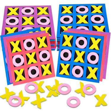 Imagem de Mini jogo de tabuleiro Gamie Tic Tac Toe Foam de 5 polegadas, pacote c
