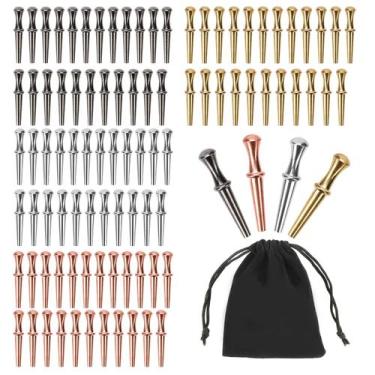 Imagem de Pegs de prancha de cribbage Gosknor 96 peças de metal, 4 cores com bol