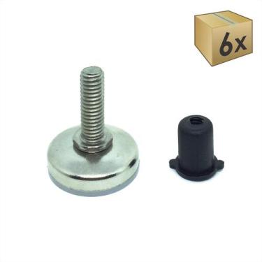 Imagem de Kit 6 Sapata Regulável / Nivelador 5/16 31mm Para Móveis - EMPÓRIO ACE