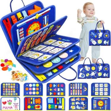 Imagem de Brinquedos Montessori Busy Board SafeLi de 12 páginas para crianças