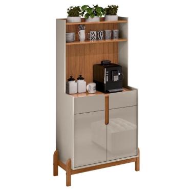 Imagem de Cantinho Do Café Retrô 2 Portas Chester Off White Cedro