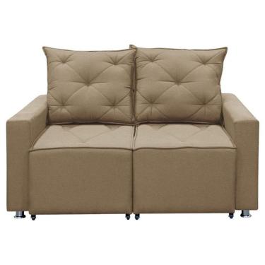 Imagem de Sofá Retrátil 2 Lugares Bariloche 1.50cm Shop Das Cabeceiras Capuccino