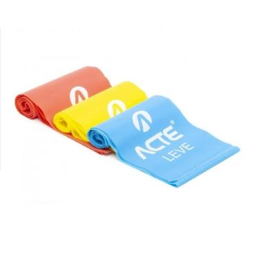 Imagem de Latex Band Faixas Elásticas T13 - Azul - Amarelo - Vermelho - Acte Sports Tamanho:Ùnico;Cor:-Unissex